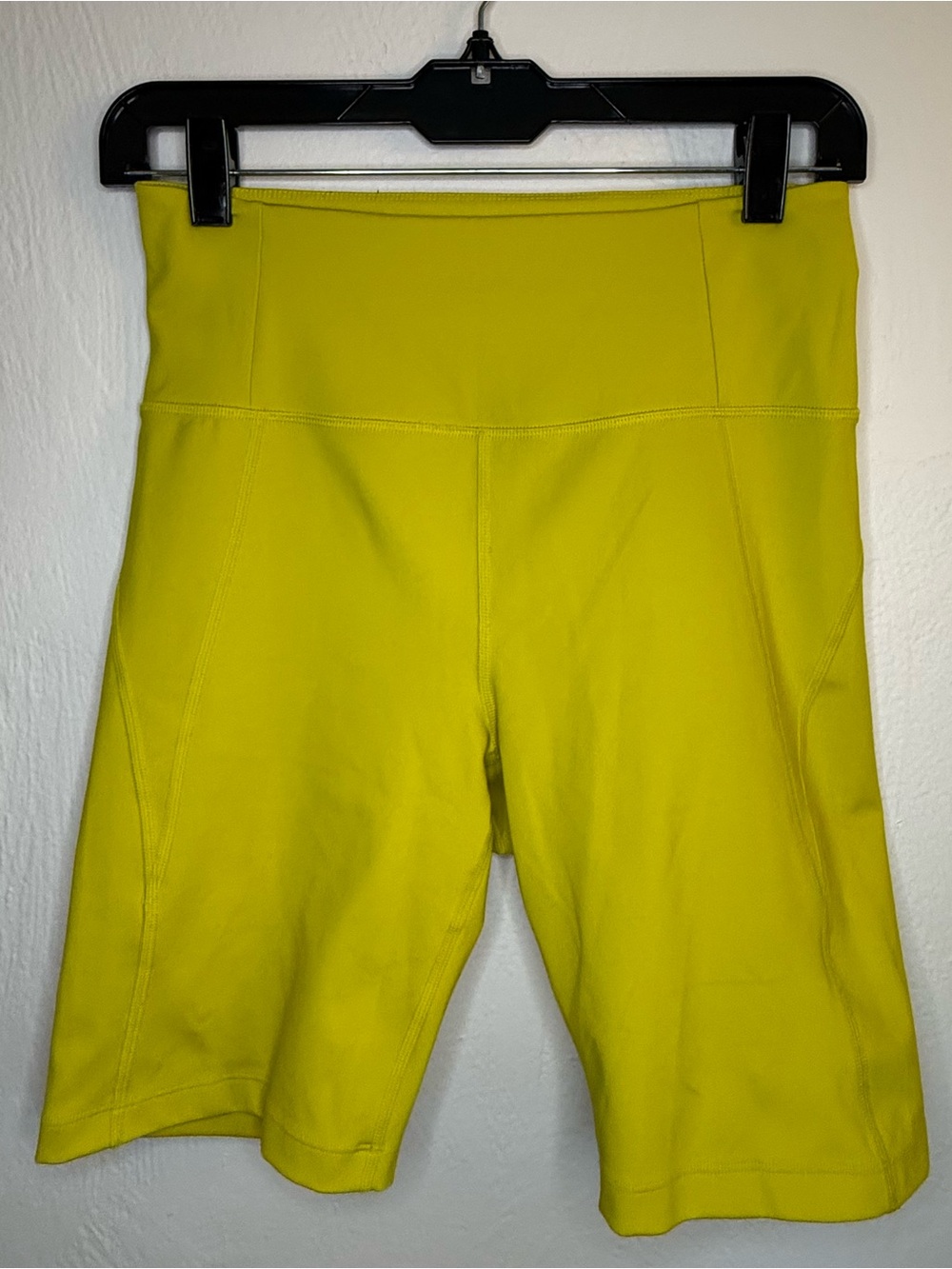 girlfriend collective High-Waisted Compressive Bike Shorts - Electric Chartreuse